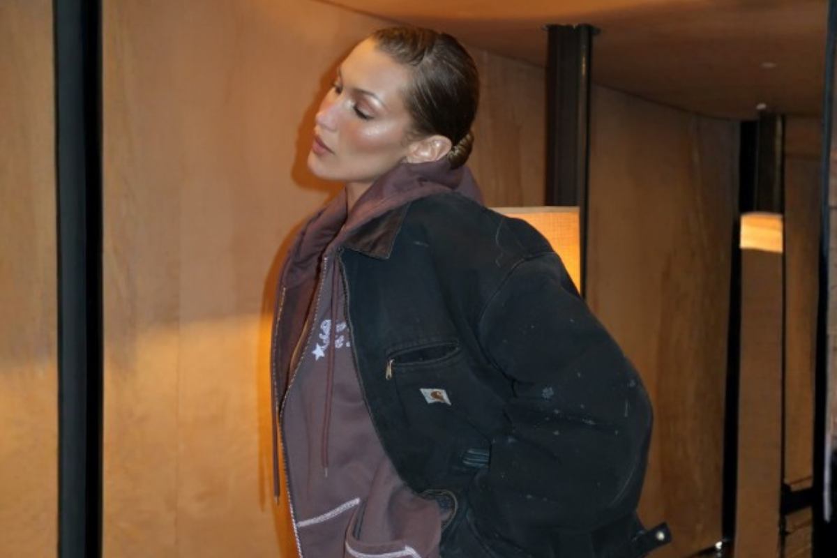 bella hadid bomber