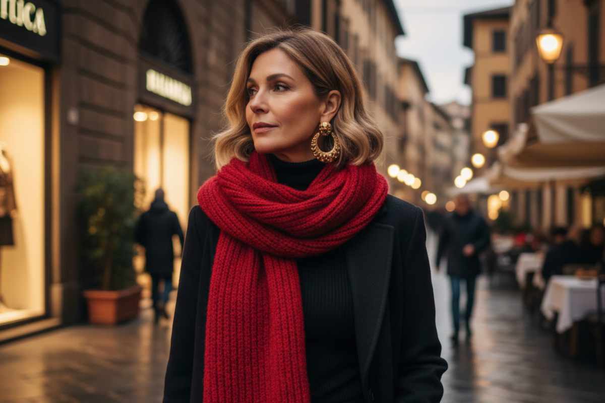 maxi sciarpa come indossarla