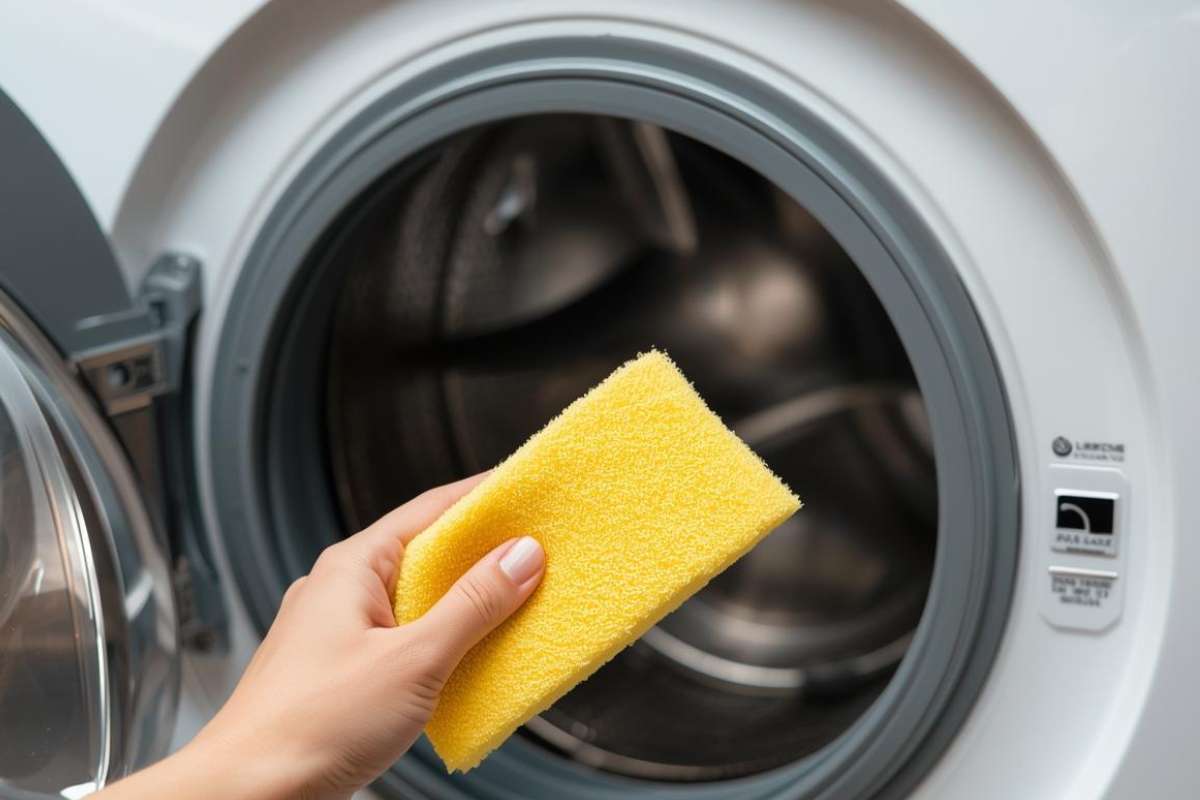 spugna cucina in lavatrice