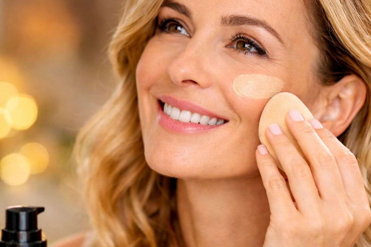 Il trucco per applicare il fondotinta e ringiovanire