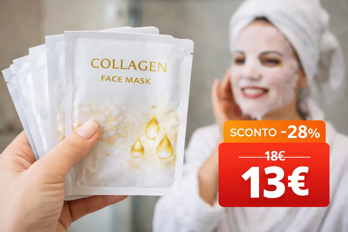 Maschera viso al collagene scontata del 28%