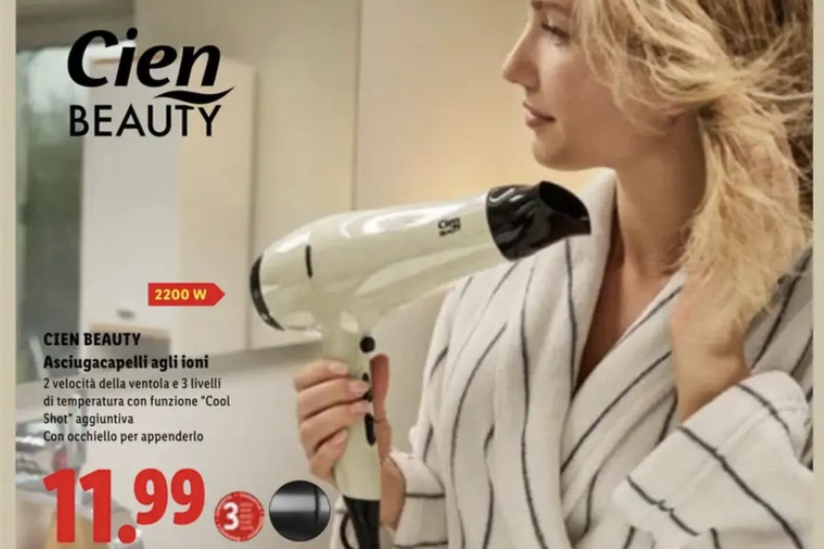 Asciugacapelli lidl offerta